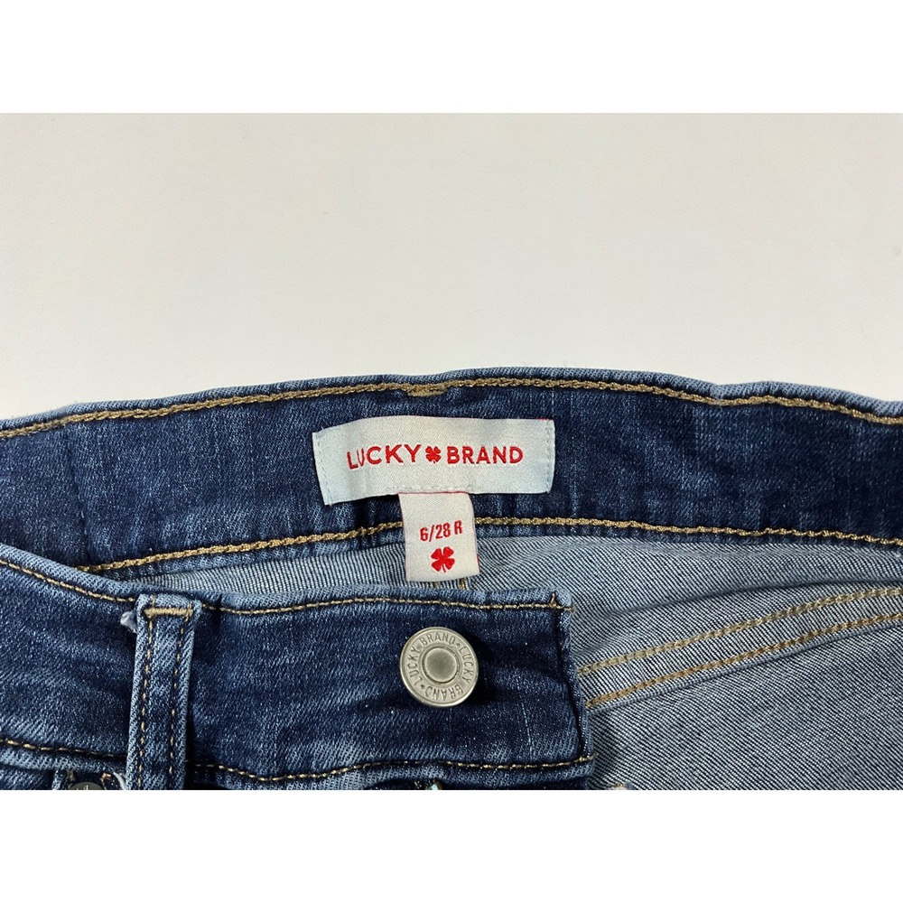 Lucky Brand Sweet Mid Rise Bootcut Jeans Dark Wash Denim Blue Womens Size 6/28R - Picture 3 of 16
